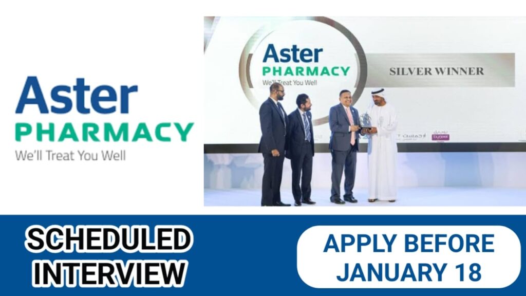 Aster Pharmacy Career 2024 - New Interview Announced