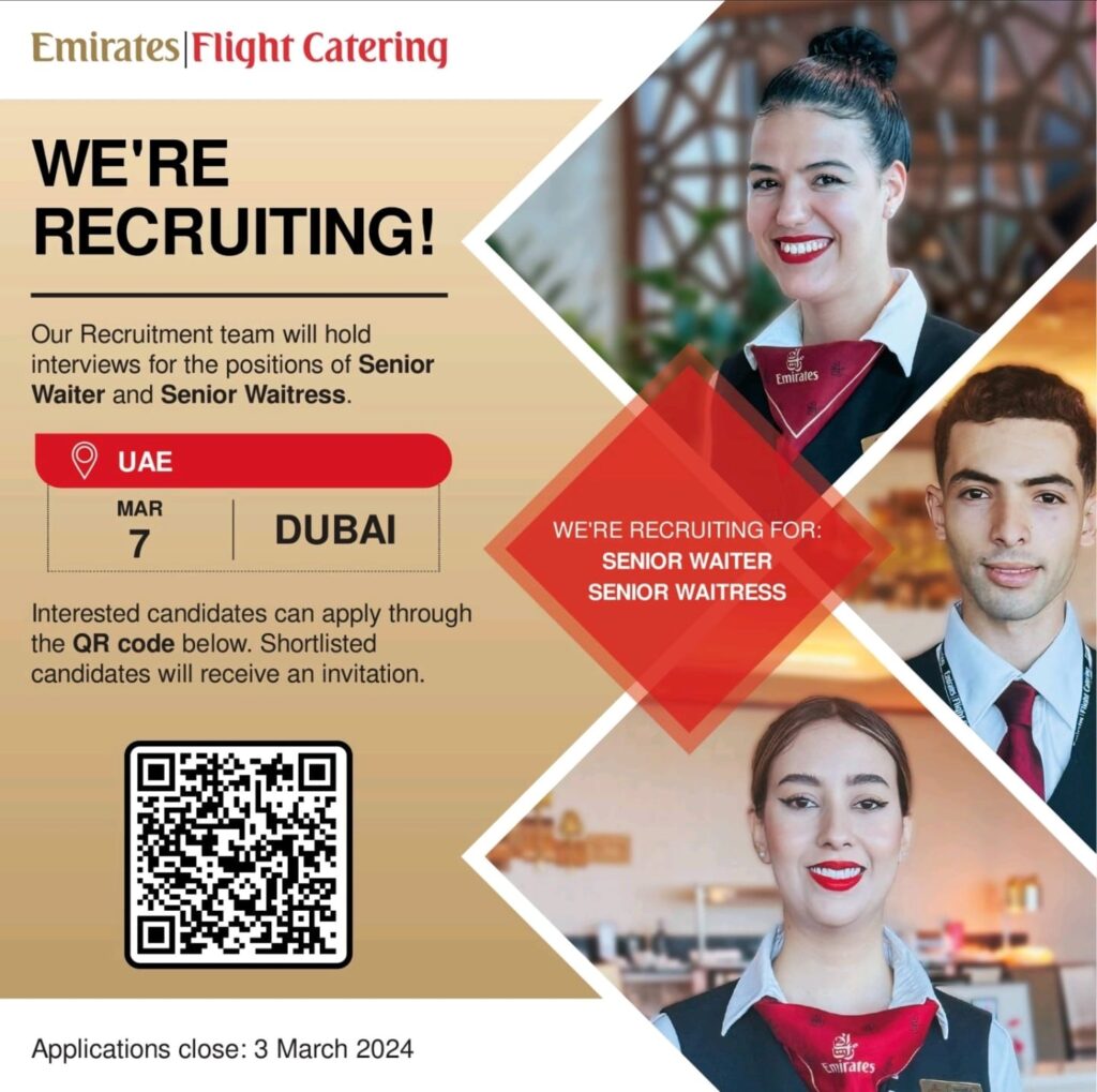 Emirates Flight Catering career 2024