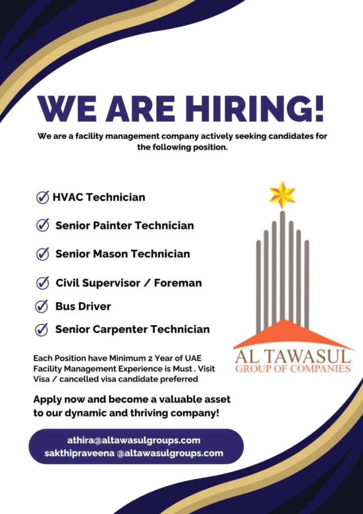 Al Tawasul Group Careers in UAE