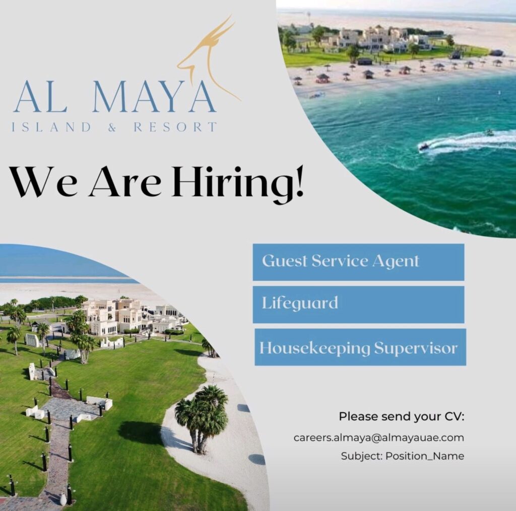 Al Maya Island & Resort Careers in UAE