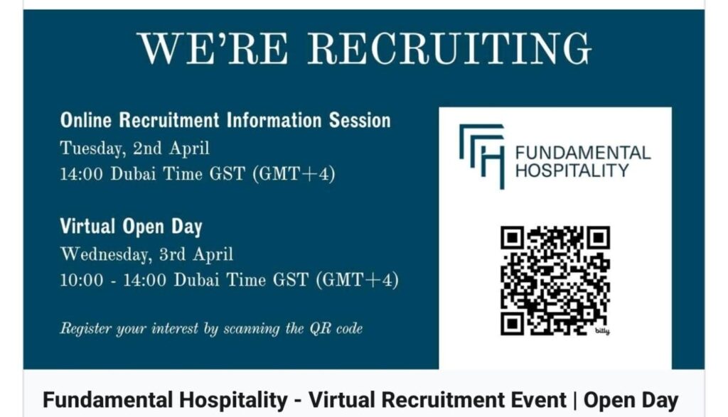 Fundamental Hospitality Careers in UAE | Latest Virtual Recruitment Event | Open Day 2024