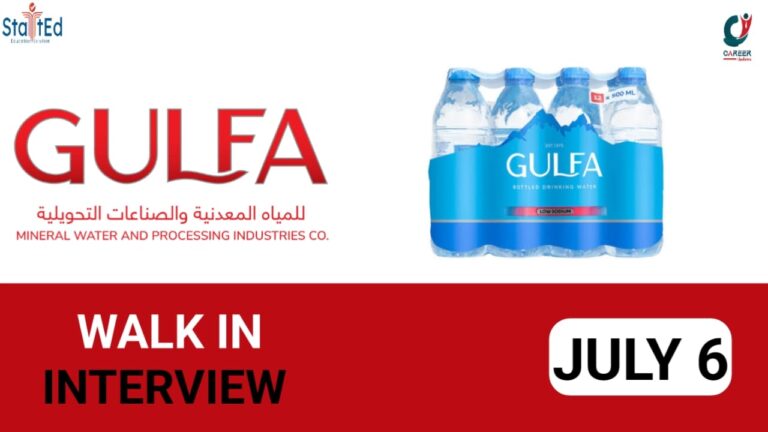 GULFA Water company announced walk in interview in Dubai| UAE new job vacancies 2024