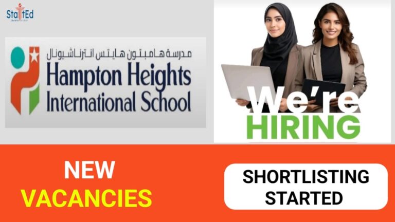 Hampton Heights International School announced new vacancies in Dubai