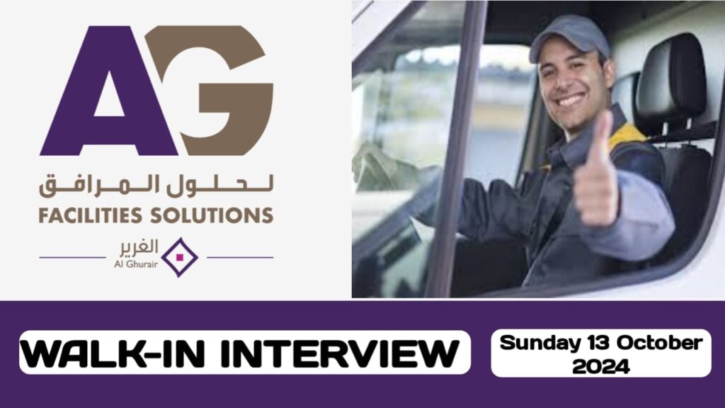 AG Facilities Solutions have vacancies in UAE | New walk-in interview in UAE - 2024