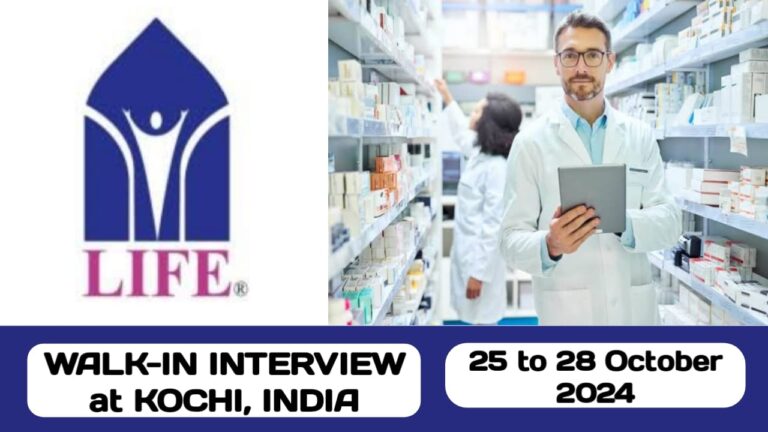 Life Pharmacy is conducting walk-in interview at Kochi, India | new job hiring from India - 2024