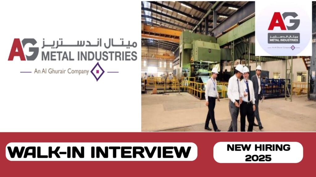 Al Ghurair Metal Industries is looking to hire talented individuals to join their team in Ras Al Khaimah| Latest walk-in interview in UAE -2025