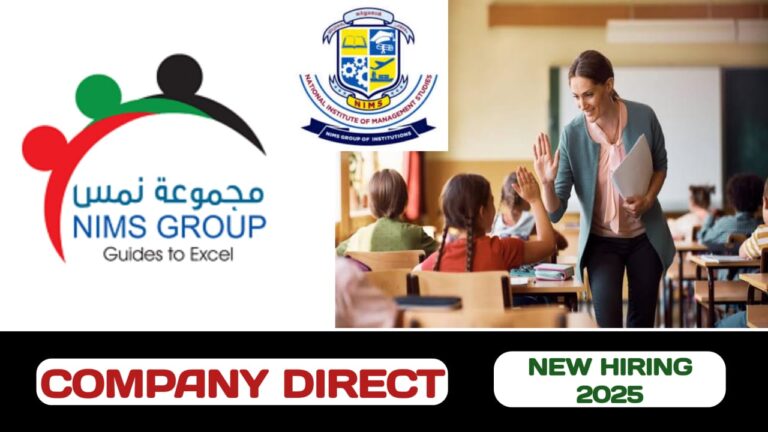 The New Indian Model School Group of Institutions (NIMS) have some new vacancies in UAE | new job hiring in UAE - 2025