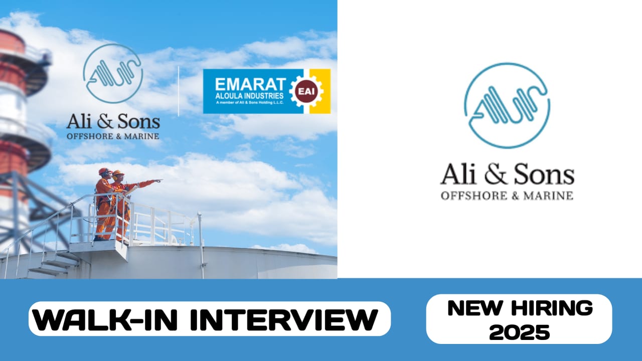 Ali & Sons Marine Engineering Factory (ASMEF) have new walk-in interview in UAE | new job hiring in UAE - 2025