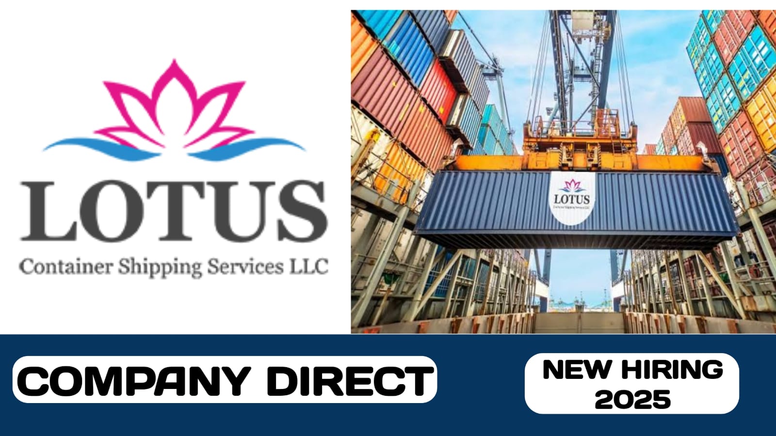 Lotus Container Shipping Services L. L. C have new vacancy in KSA | new job hiring in KSA - 2025