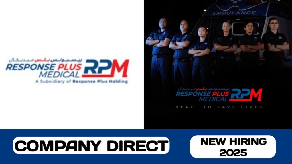 Response Plus Medical Service (RPM)have new vacancies in UAE